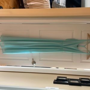 Elegant floor length teal dress
